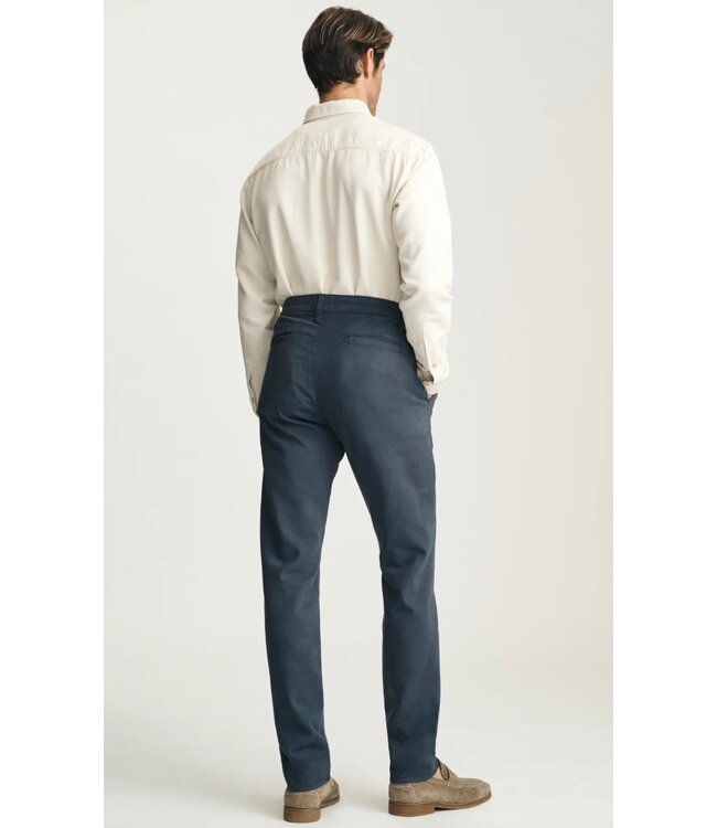 Slim Fit Dark Denim Casual Pants