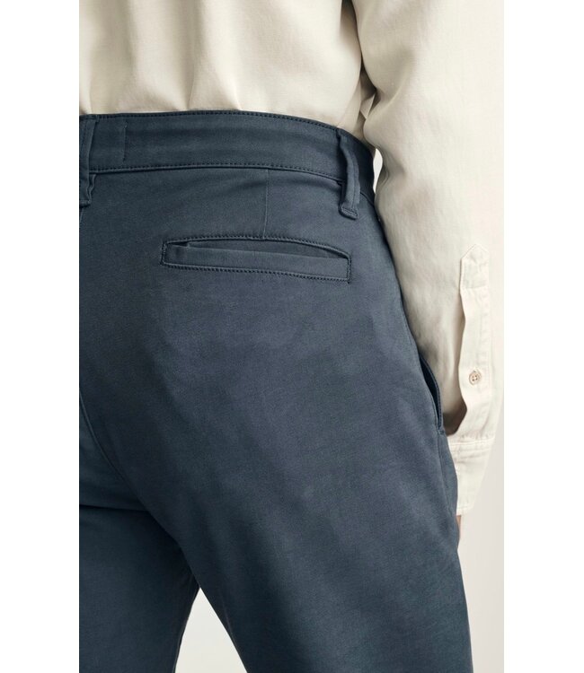 Slim Fit Dark Denim Casual Pants