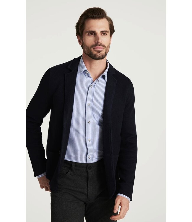 Modern Fit Navy Double Faced Knit Blazer