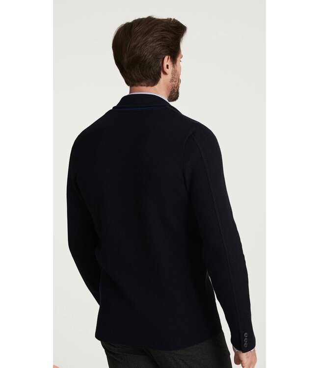 Modern Fit Navy Double Faced Knit Blazer