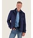 Navy Short Funnel Neck Coat