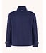 Navy Short Funnel Neck Coat