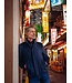 Slim Fit Navy Short Funnel Neck Coat