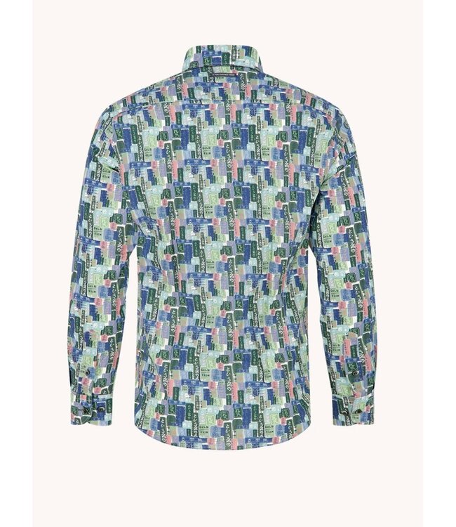 Modern Fit Green Tokyo Signs Shirt