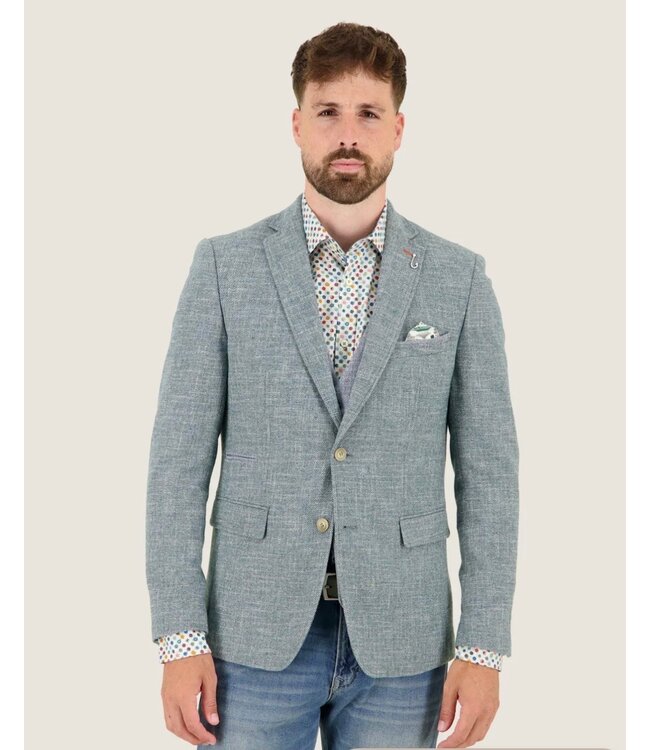 Slim Fit Green Structure Sport Coat