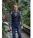 Slim Fit Navy Herringbone Vest