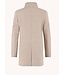 Slim Fit Sand Funnel Neck Coat