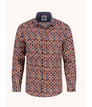 A FISH NAMED FRED Modern Fit Red Lanterns Shirt
