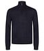 BRUUN & STENGADE Navy Pelle 1/4 Zip Sweater