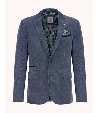 A FISH NAMED FRED Slim Fit Jean Blue Ribbed Sport Coat