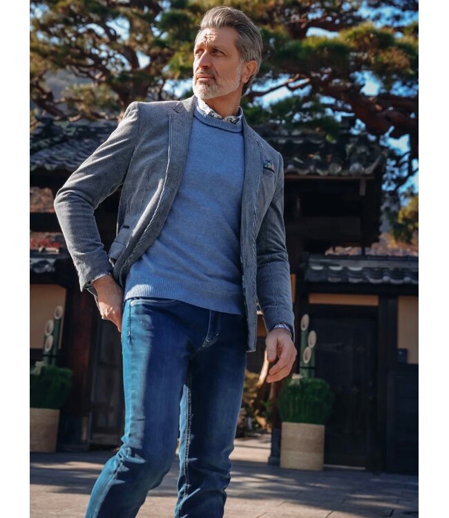 Slim Fit Jeans Blue Ribbed Sport Coat