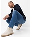 Slim Fit Mid Blue Used Denim Factory Jeans