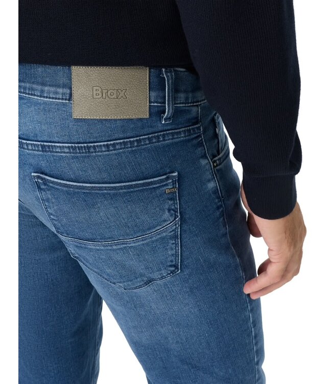 Slim Fit Mid Blue Used Denim Factory Jeans