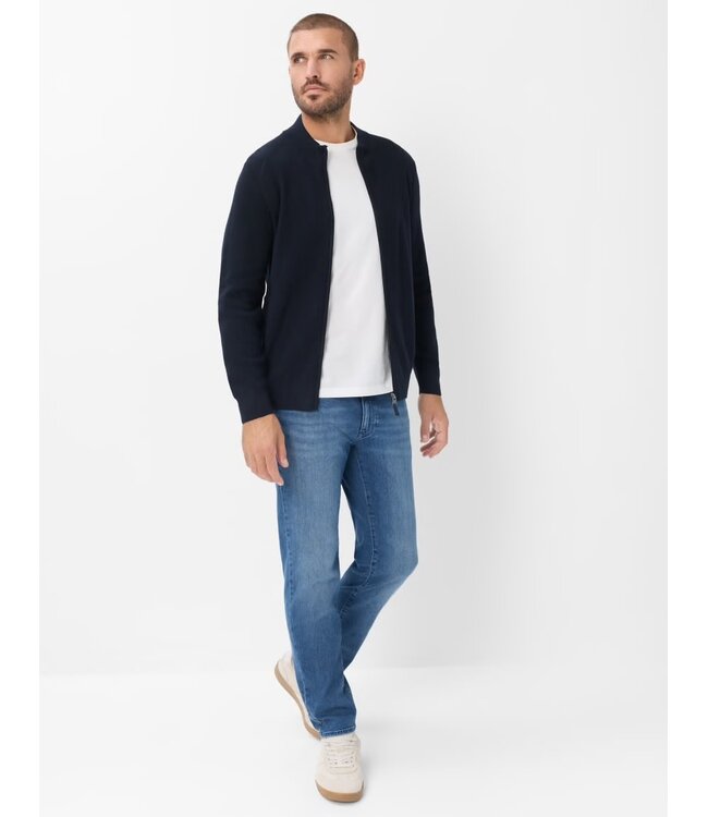 Navy John Full Zip Sweater
