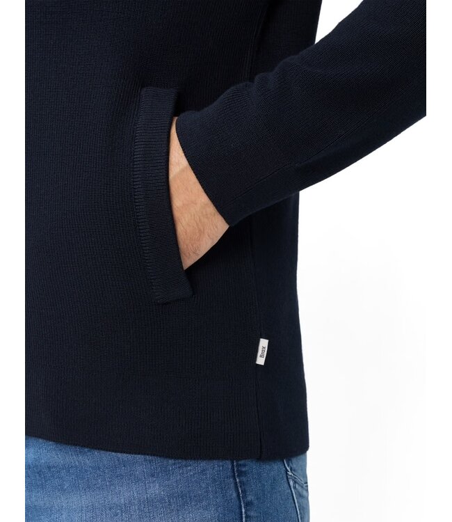 Navy John Full Zip Sweater