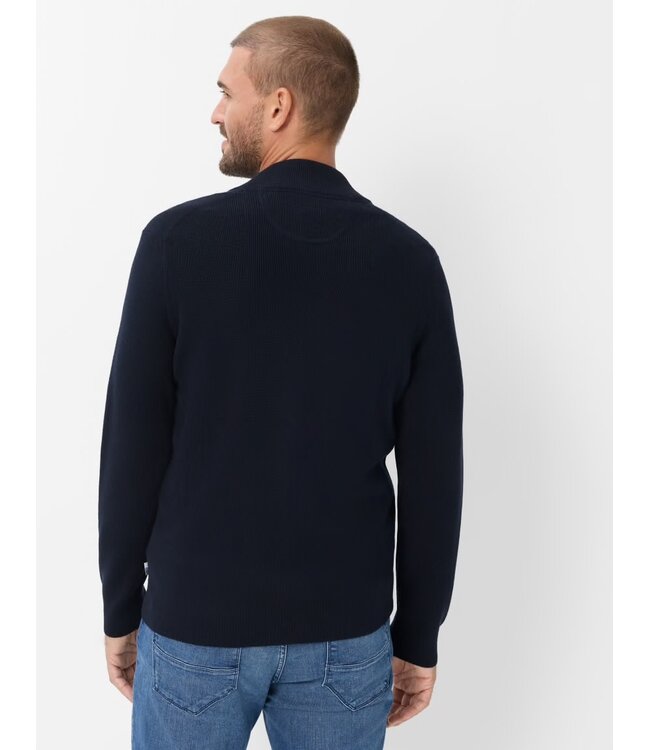 Navy John Full Zip Sweater