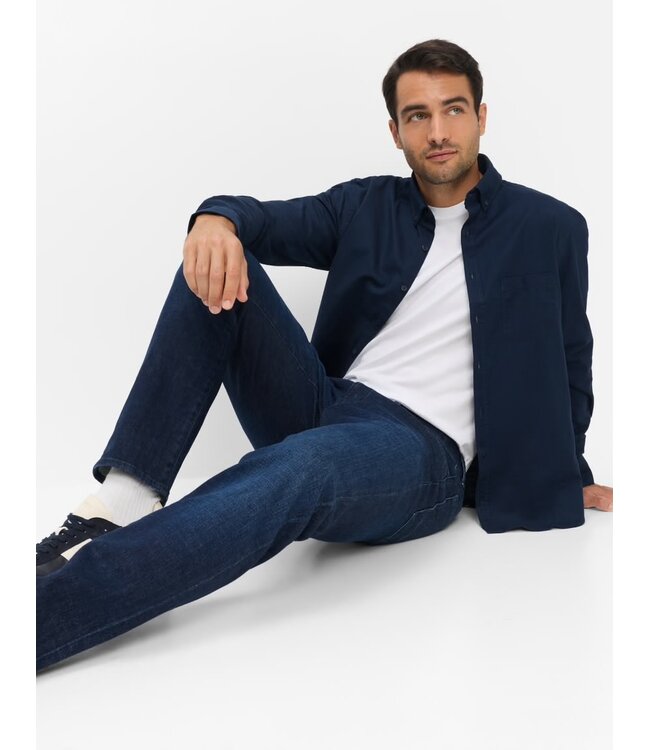 Slim Fit Dark Blue Used Cross Hatch Jeans