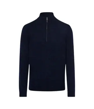 BRAX Navy Stefan 1/4 Zip Sweater
