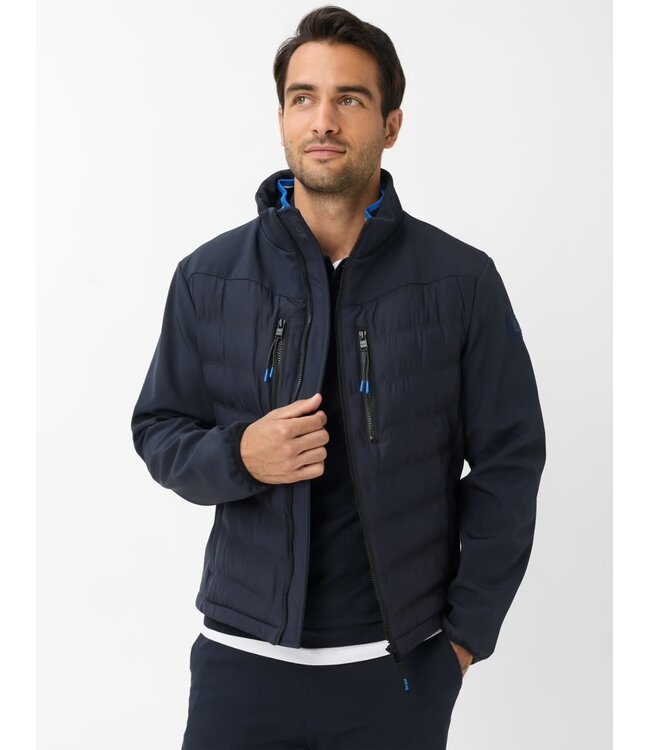 Navy Trevor Quilted Bomber
