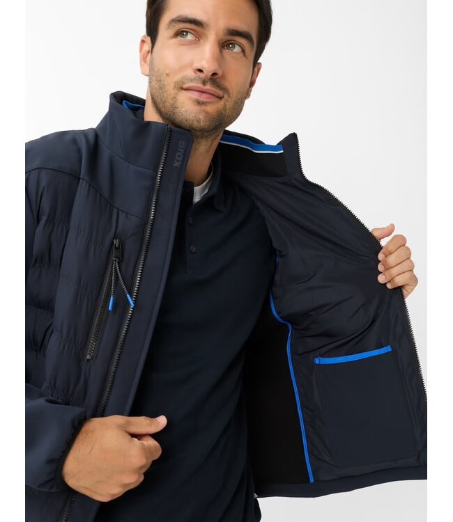 Navy Trevor Quilted Bomber