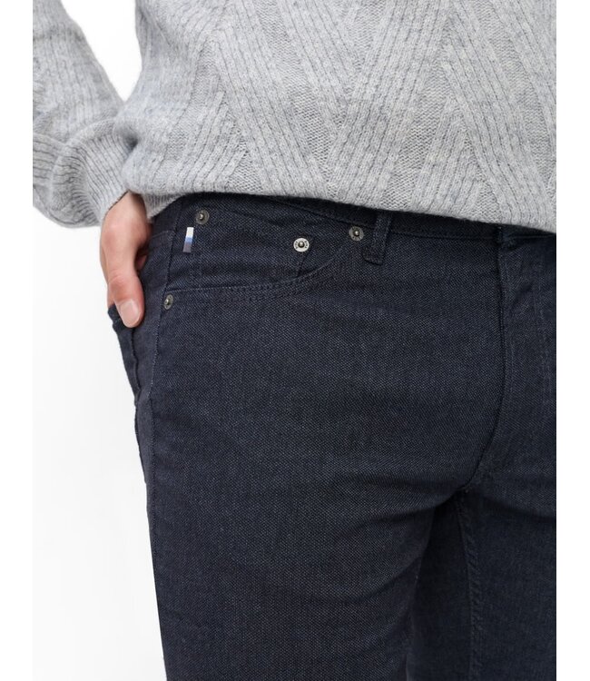 Modern Fit Navy Woo Look Pants