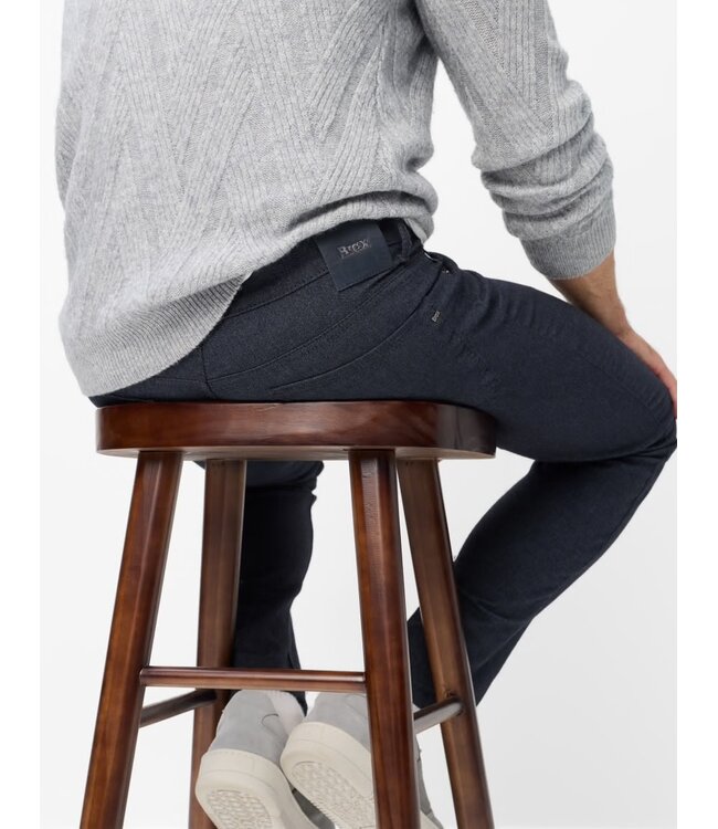 Modern Fit Navy Woo Look Pants