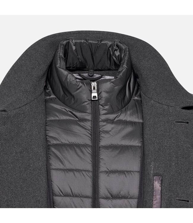 Charcoal Tweed Wool Coat