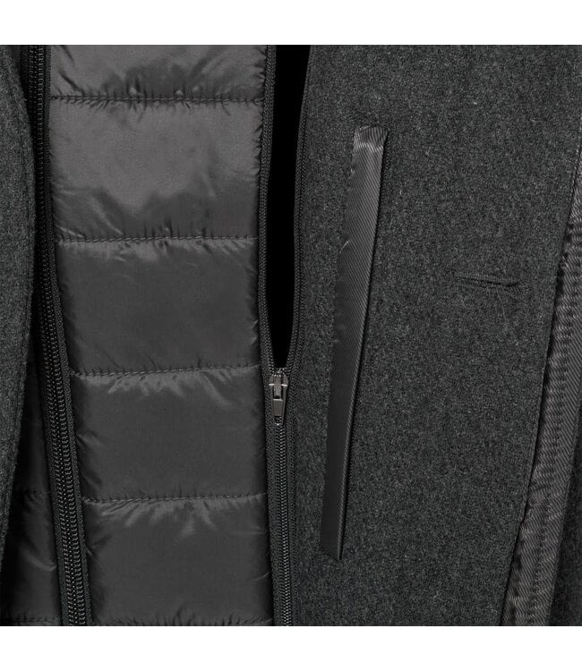 Charcoal Tweed Wool Coat