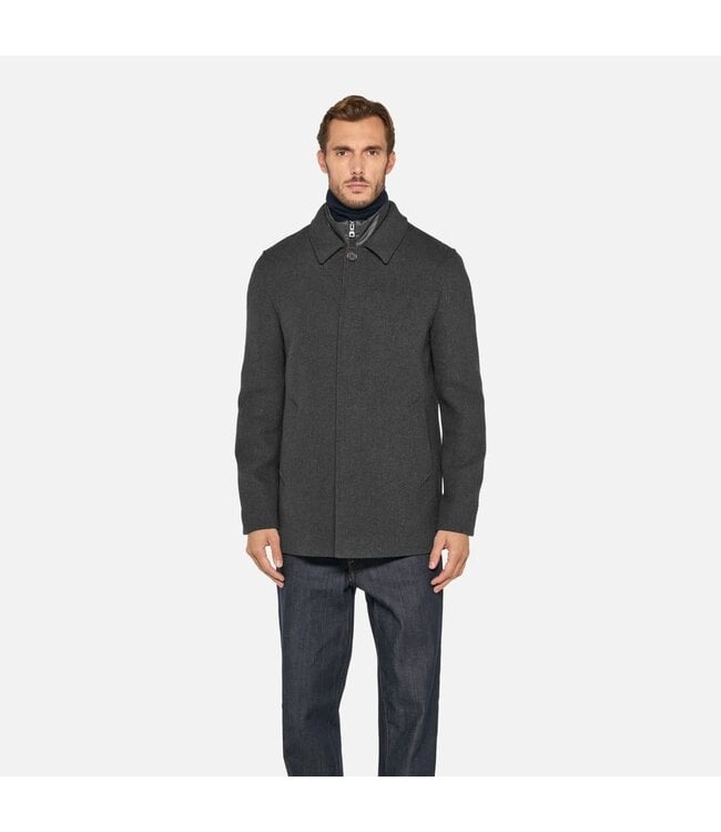 Charcoal Tweed Wool Coat