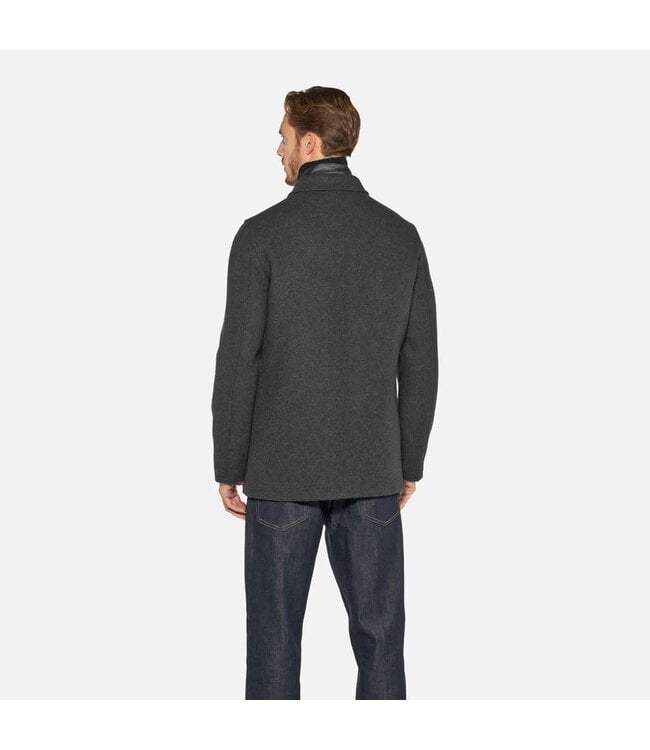 Charcoal Tweed Wool Coat