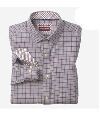 JOHNSTON & MURPHY Classic Fit Tan Multi Glen Plaid Shirt