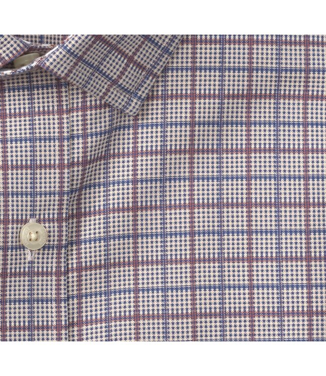 Classic Fit Tan Multi Glen Plaid Shirt