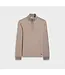 Walnut Herringbone 1/4 Zip with Tan Trim