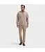 Walnut Herringbone 1/4 Zip with Tan Trim