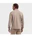 Walnut Herringbone 1/4 Zip with Tan Trim