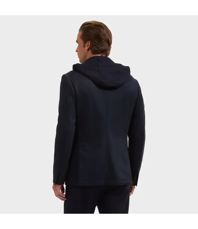Navy Hooded Sport Coat