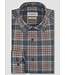 Modern Fit Slate Orange Plaid Shirt