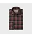 Modern Fit Burgundy Charcoal Plaid Shirt
