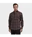 Modern Fit Burgundy Charcoal Plaid Shirt
