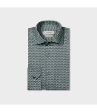 BUGATCHI Modern Fit Avocado Blue Block Shirt