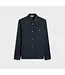 Navy Snap Button Block Overshirt