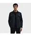 Navy Snap Button Block Overshirt