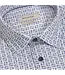 Modern Fit Marine Blue Tan Printed Shirt