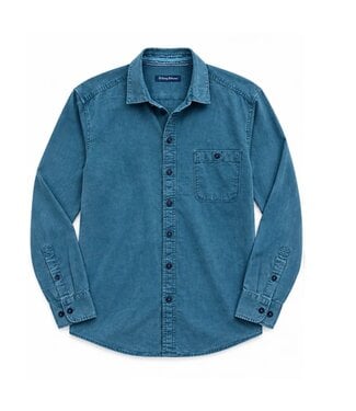 TOMMY BAHAMA Classic Fit Kingfish Blue Bonfire Twill Shirt