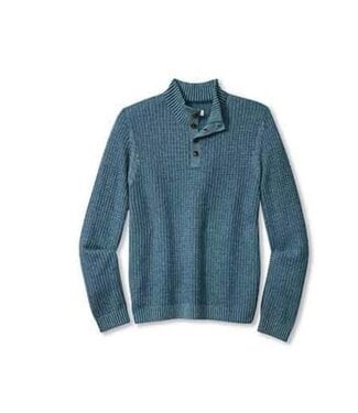 TOMMY BAHAMA Majolica Blue Autumn Pier Button Neck