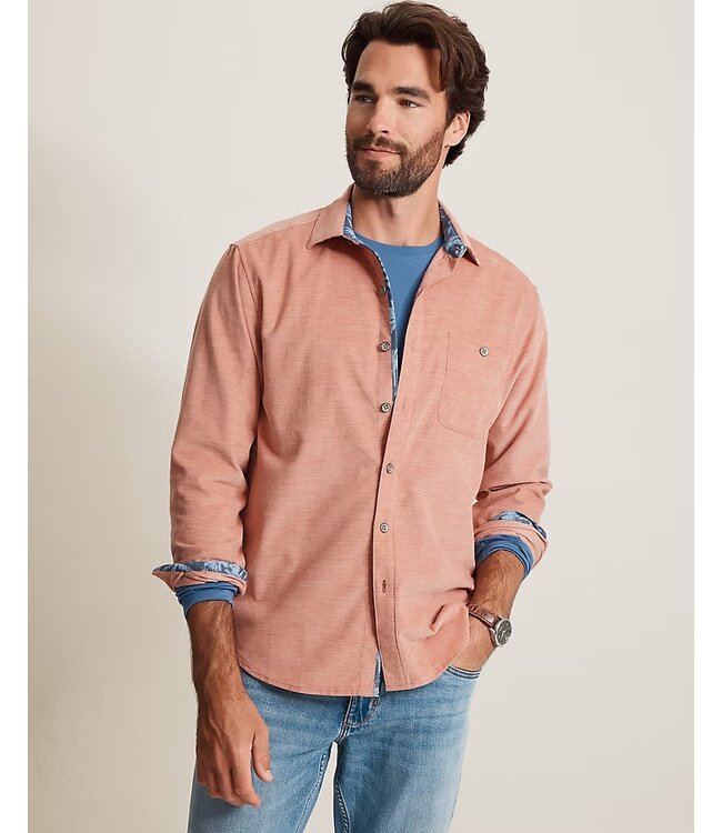 Classic Fit Faded Rose Coastline Cord Shirt