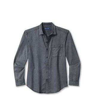 TOMMY BAHAMA Classic Fit Washed Black Bonfire Twill Shirt