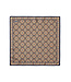 Navy Tan Medallion Pocket Square