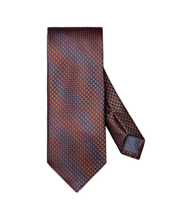 Brown Navy Diamond Print Tie