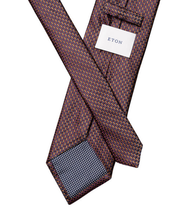 Brown Navy Diamond Print Tie